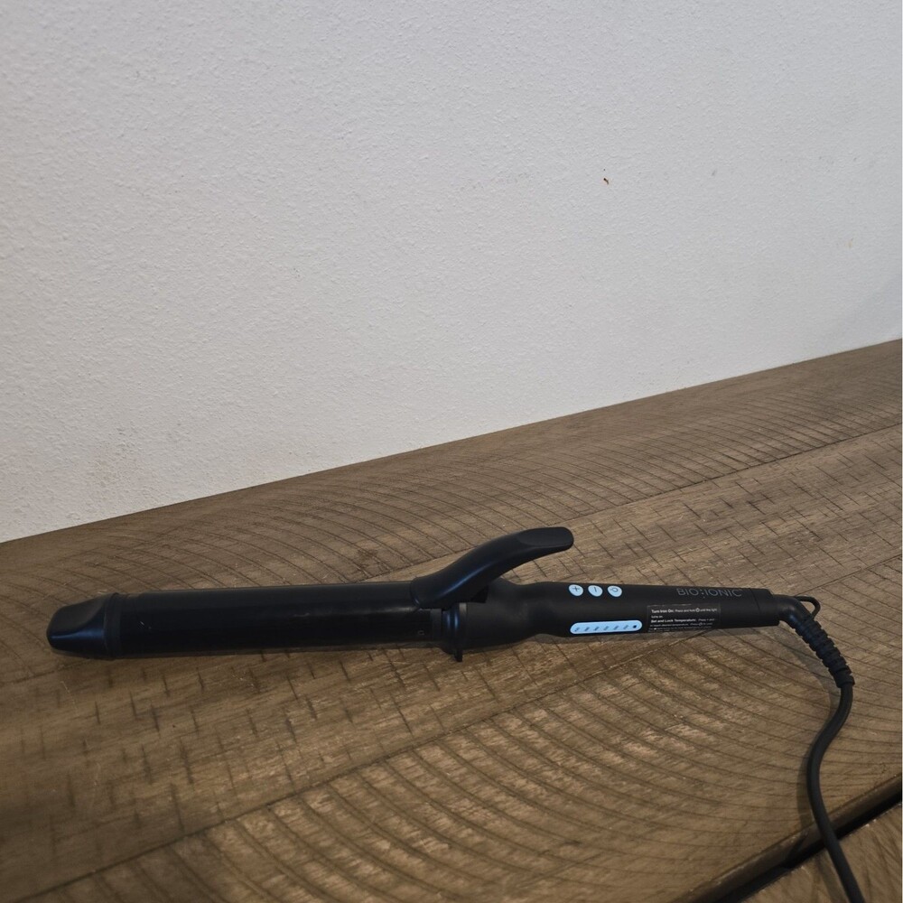 Bio Ionic Long Barrel Curling Iron 1.25” LXT-CL-1.25 Adjustable Heat
